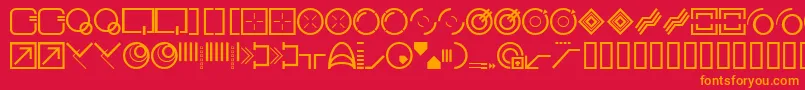 Stylbcc Font – Orange Fonts on Red Background