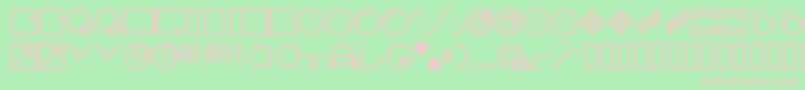 フォントStylbcc – 緑の背景にピンクのフォント