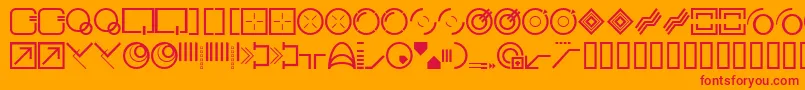 フォントStylbcc – オレンジの背景に赤い文字