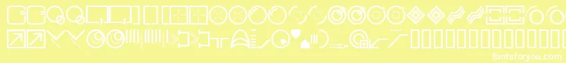 フォントStylbcc – 黄色い背景に白い文字
