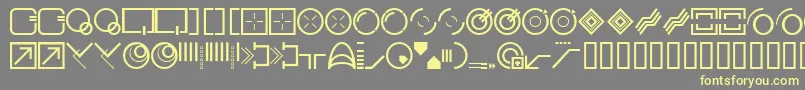 フォントStylbcc – 黄色のフォント、灰色の背景
