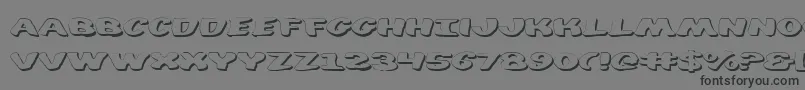 フォントdiego3d – 黒い文字の灰色の背景