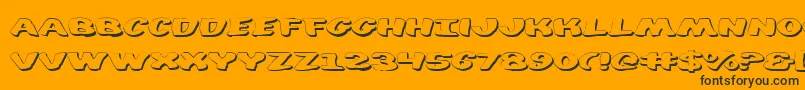 diego3d Font – Black Fonts on Orange Background