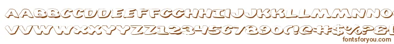Шрифт diego3d – коричневые шрифты на белом фоне