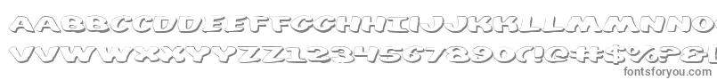 フォントdiego3d – 白い背景に灰色の文字