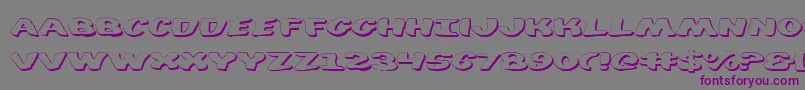 diego3d-Schriftart – Violette Schriften auf grauem Hintergrund
