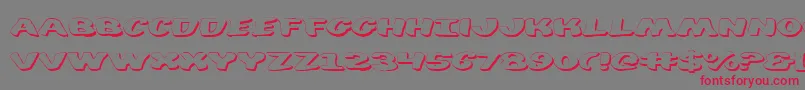 フォントdiego3d – 赤い文字の灰色の背景