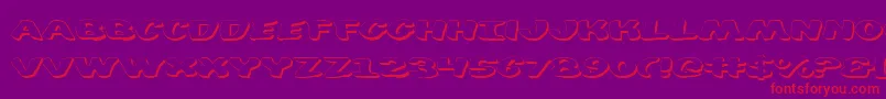 diego3d Font – Red Fonts on Purple Background