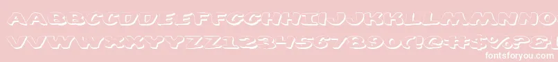 フォントdiego3d – ピンクの背景に白い文字