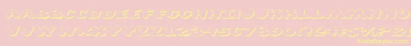 diego3d Font – Yellow Fonts on Pink Background