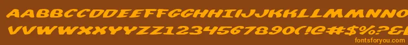 diegoi Font – Orange Fonts on Brown Background