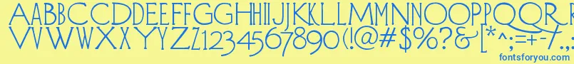 DIEHLD   Font – Blue Fonts on Yellow Background