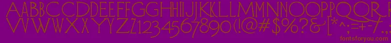 DIEHLD   Font – Brown Fonts on Purple Background
