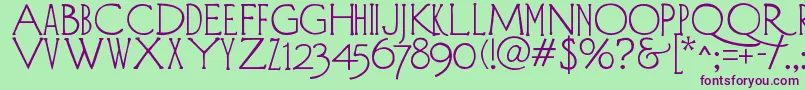 DIEHLD   Font – Purple Fonts on Green Background