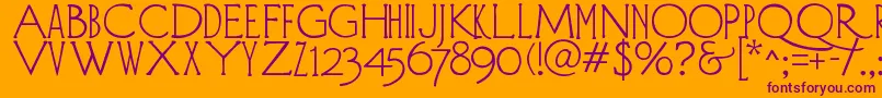 DIEHLD   Font – Purple Fonts on Orange Background