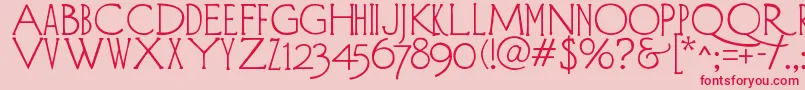 DIEHLD   Font – Red Fonts on Pink Background