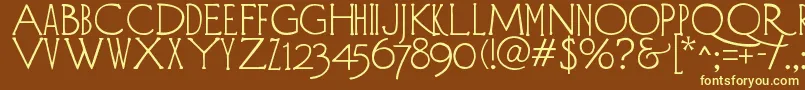 DIEHLD   Font – Yellow Fonts on Brown Background