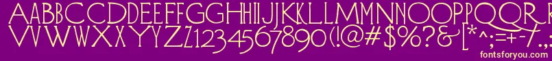 DIEHLD   Font – Yellow Fonts on Purple Background