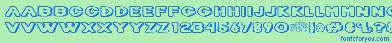 Dietdc   Font – Blue Fonts on Green Background