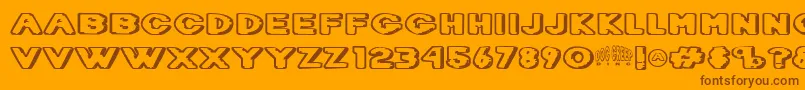 Dietdc   Font – Brown Fonts on Orange Background