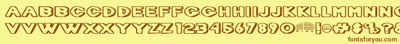 Dietdc   Font – Brown Fonts on Yellow Background