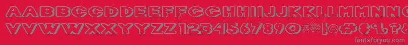 Dietdc   Font – Gray Fonts on Red Background