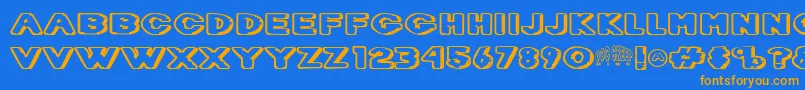 Dietdc   Font – Orange Fonts on Blue Background