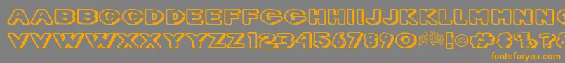 Dietdc   Font – Orange Fonts on Gray Background
