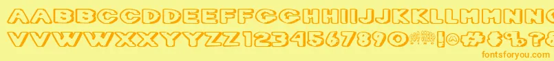 Dietdc   Font – Orange Fonts on Yellow Background
