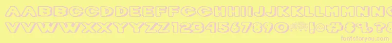 Dietdc   Font – Pink Fonts on Yellow Background