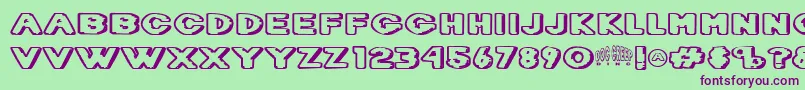 Dietdc   Font – Purple Fonts on Green Background