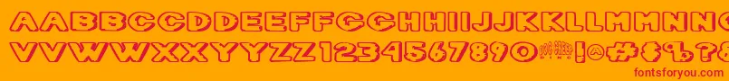 Dietdc   Font – Red Fonts on Orange Background