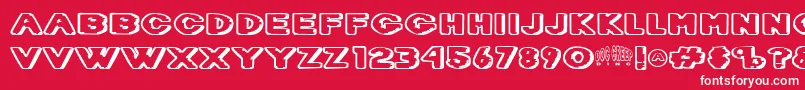 Dietdc   Font – White Fonts on Red Background