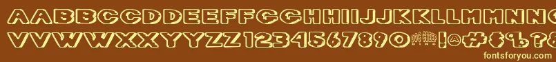 Dietdc   Font – Yellow Fonts on Brown Background