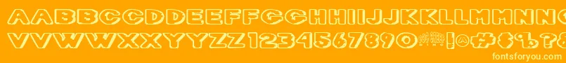 Dietdc   Font – Yellow Fonts on Orange Background