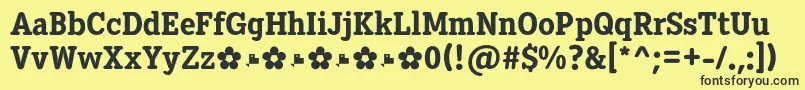 Diezma ExtraBold Font – Black Fonts on Yellow Background