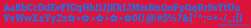 Diezma ExtraBold Font – Blue Fonts on Red Background