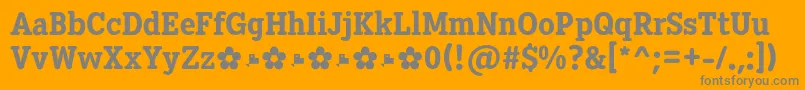 Diezma ExtraBold Font – Gray Fonts on Orange Background