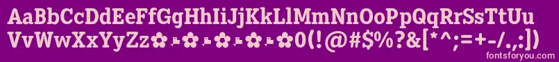 Diezma ExtraBold Font – Pink Fonts on Purple Background