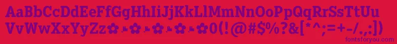 fuente Diezma ExtraBold – Fuentes Moradas Sobre Fondo Rojo