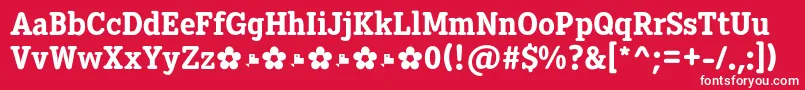 Diezma ExtraBold Font – White Fonts on Red Background