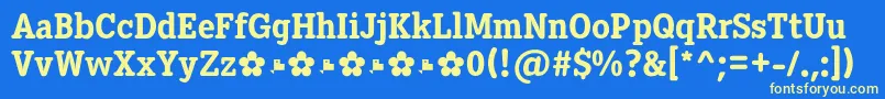 Diezma ExtraBold Font – Yellow Fonts on Blue Background