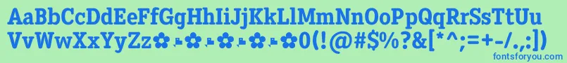 Diezma ExtraBold Font – Blue Fonts on Green Background