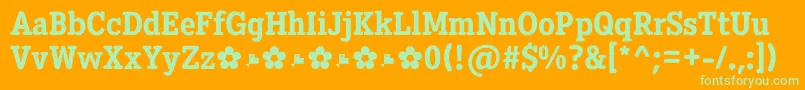 Diezma ExtraBold Font – Green Fonts on Orange Background