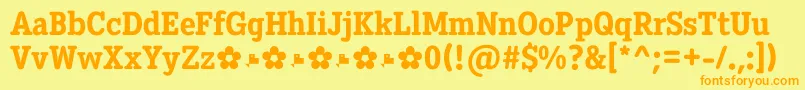 Diezma ExtraBold Font – Orange Fonts on Yellow Background