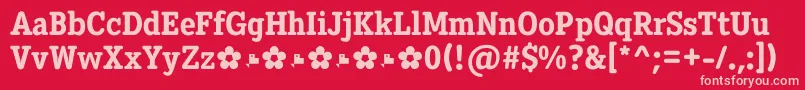 Diezma ExtraBold Font – Pink Fonts on Red Background