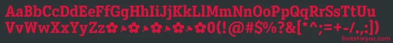 Diezma ExtraBold Font – Red Fonts on Black Background