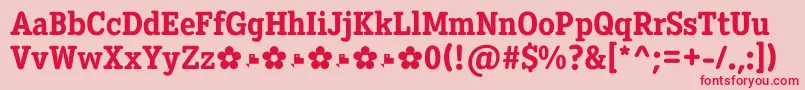 Diezma ExtraBold-Schriftart – Rote Schriften auf rosa Hintergrund