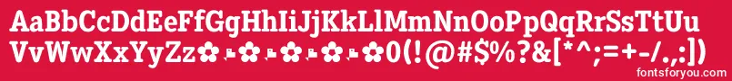 フォントDiezma ExtraBold – 赤い背景に白い文字