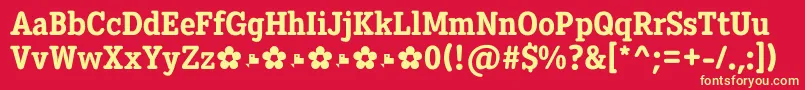 Diezma ExtraBold Font – Yellow Fonts on Red Background